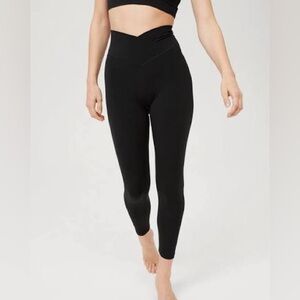Aerie Black Real Me High Waisted Crossover Leggings